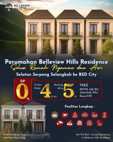 DP 0% Rumah 2 Lantai American Classic Modern di Selatan Serpong Cicilan mulai 4 Jutaan